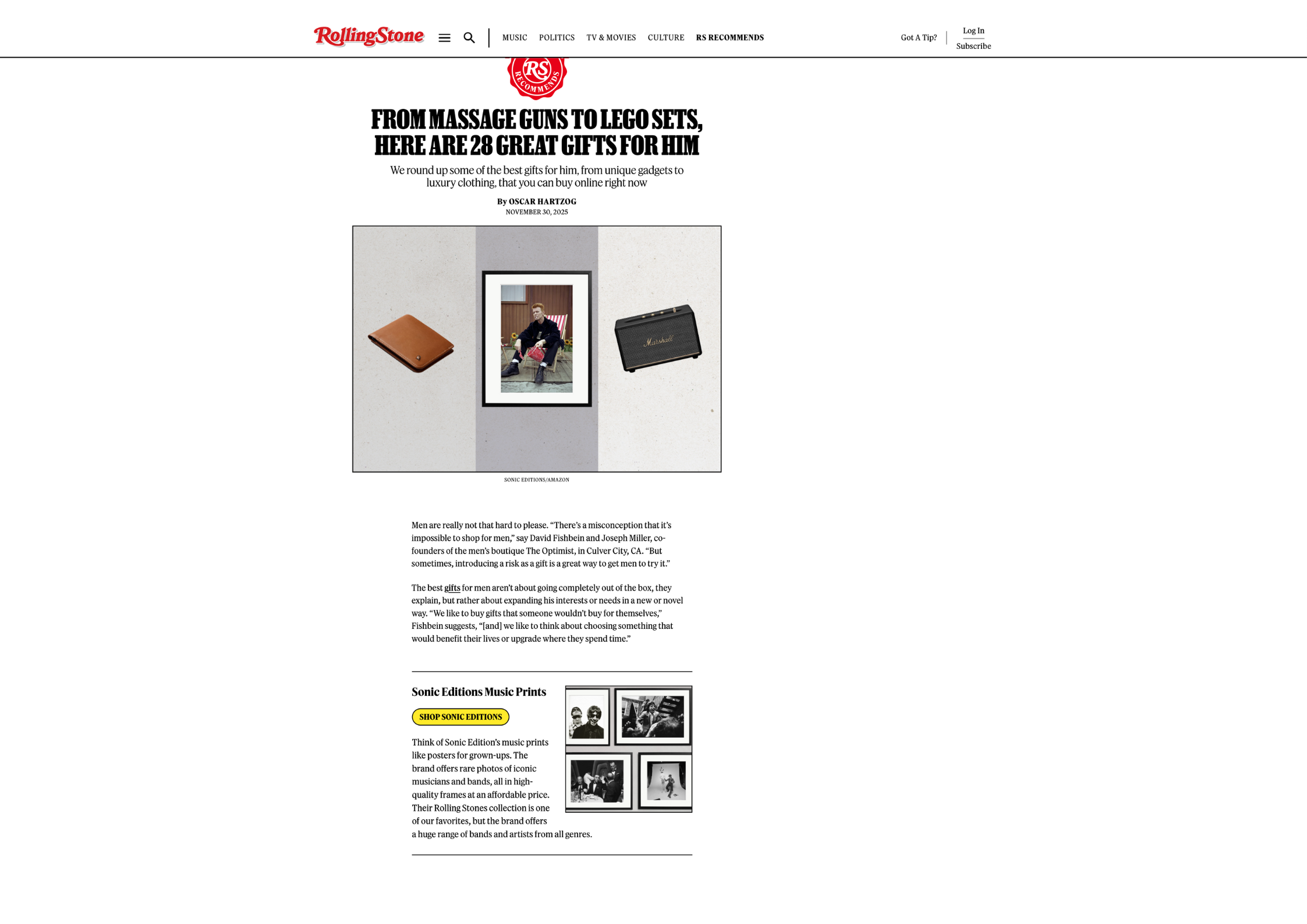 From Massage Guns to Lego Sets, Here Are 28 Great Gifts For Him