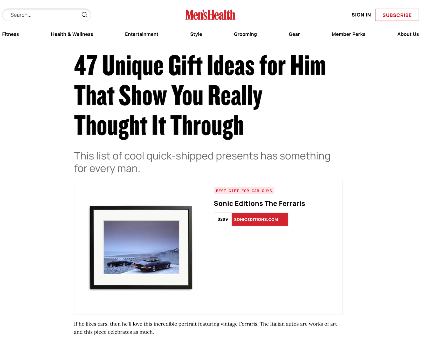 Men's Health: 47 Unique Gift Ideas for Him