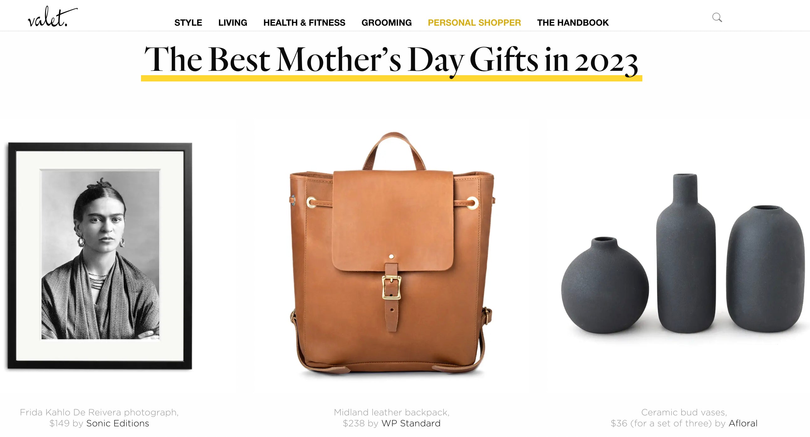 Valet: The Gifts Your Mom Actually Wants