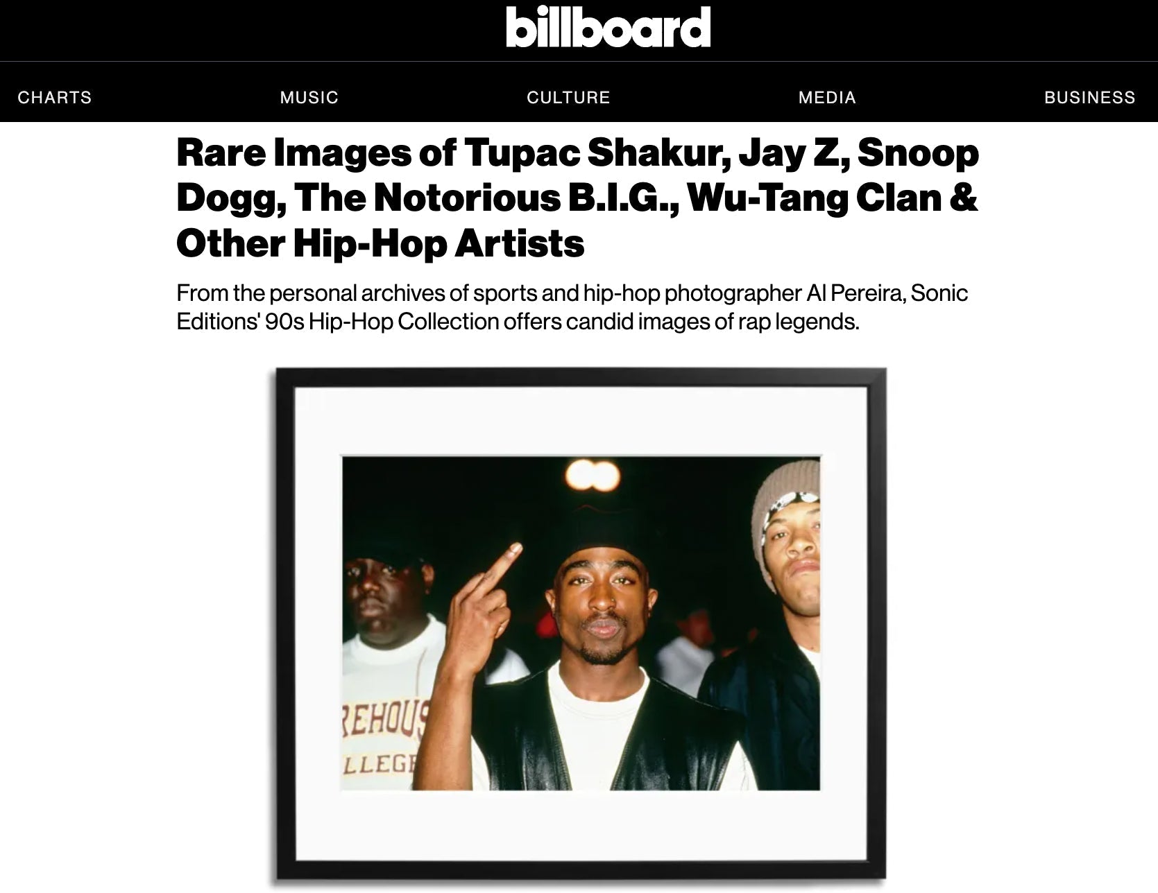 Billboard: Rare Images of Tupac Shakur, Jay-z, Snoop Dog and Other Hip-hop Artists