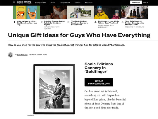 Gear Patrol: Unique Gift Ideas for Guys Who Have Everything