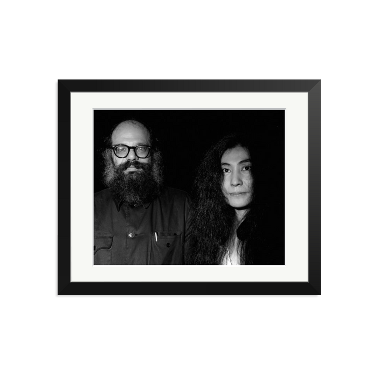 Allen Ginsberg with Yoko Ono | Framed Photography