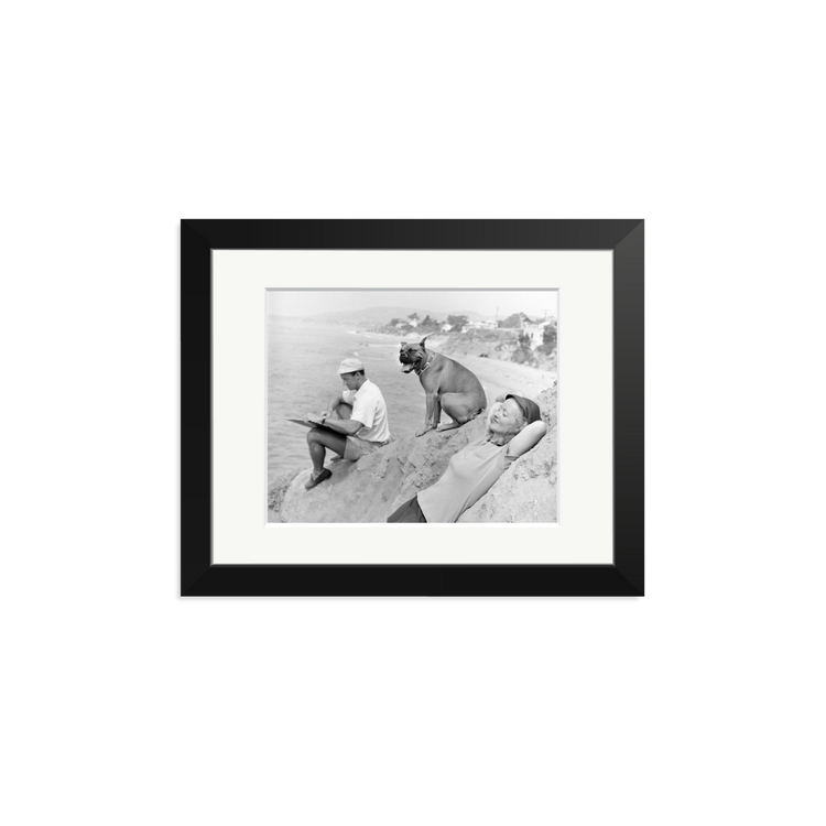 Bette Davis, the Painter and the Dog | Framed Photography