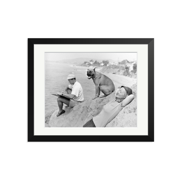 Bette Davis, the Painter and the Dog | Framed Photography