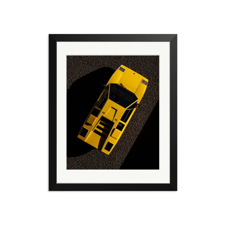 Birdseye View Lamborghini Countach | Framed Photography