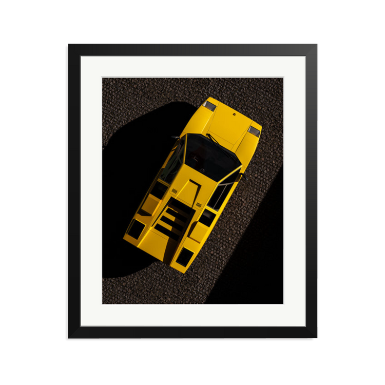 Birdseye View Lamborghini Countach | Framed Photography