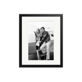 Delon and Schneider Taking the Plane