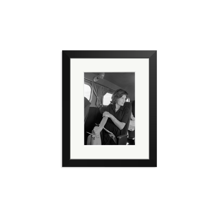 Jackie Kennedy on a Flight | Framed Photography