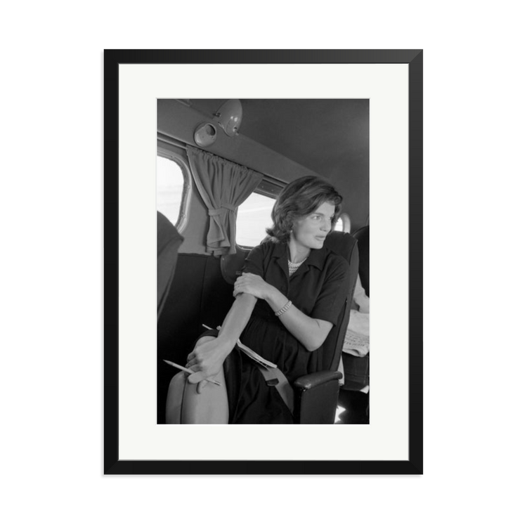 Jackie Kennedy on a Flight | Framed Photography