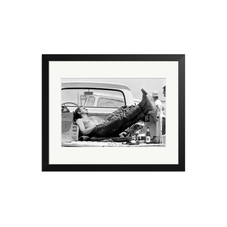 McQueen Asleep In Pickup | Framed Photography