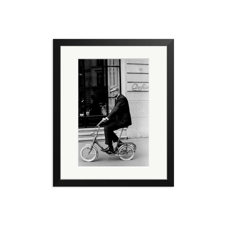 Michael Caine On His Bike Framed Photography michael-caine-on-his-bike-framed-photography