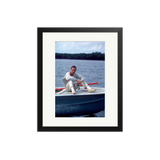 Newman on a Boat