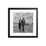 Paul And Linda McCartney Outside the Courts