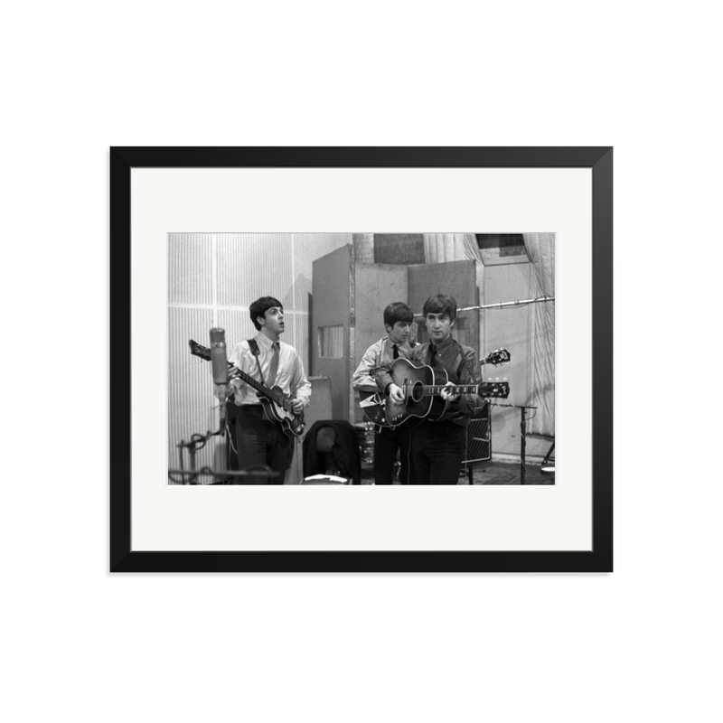 The Beatles Recording by Terry O'Neill | Framed Photography The Beatles Recording by Terry O'Neill | Framed Photography
